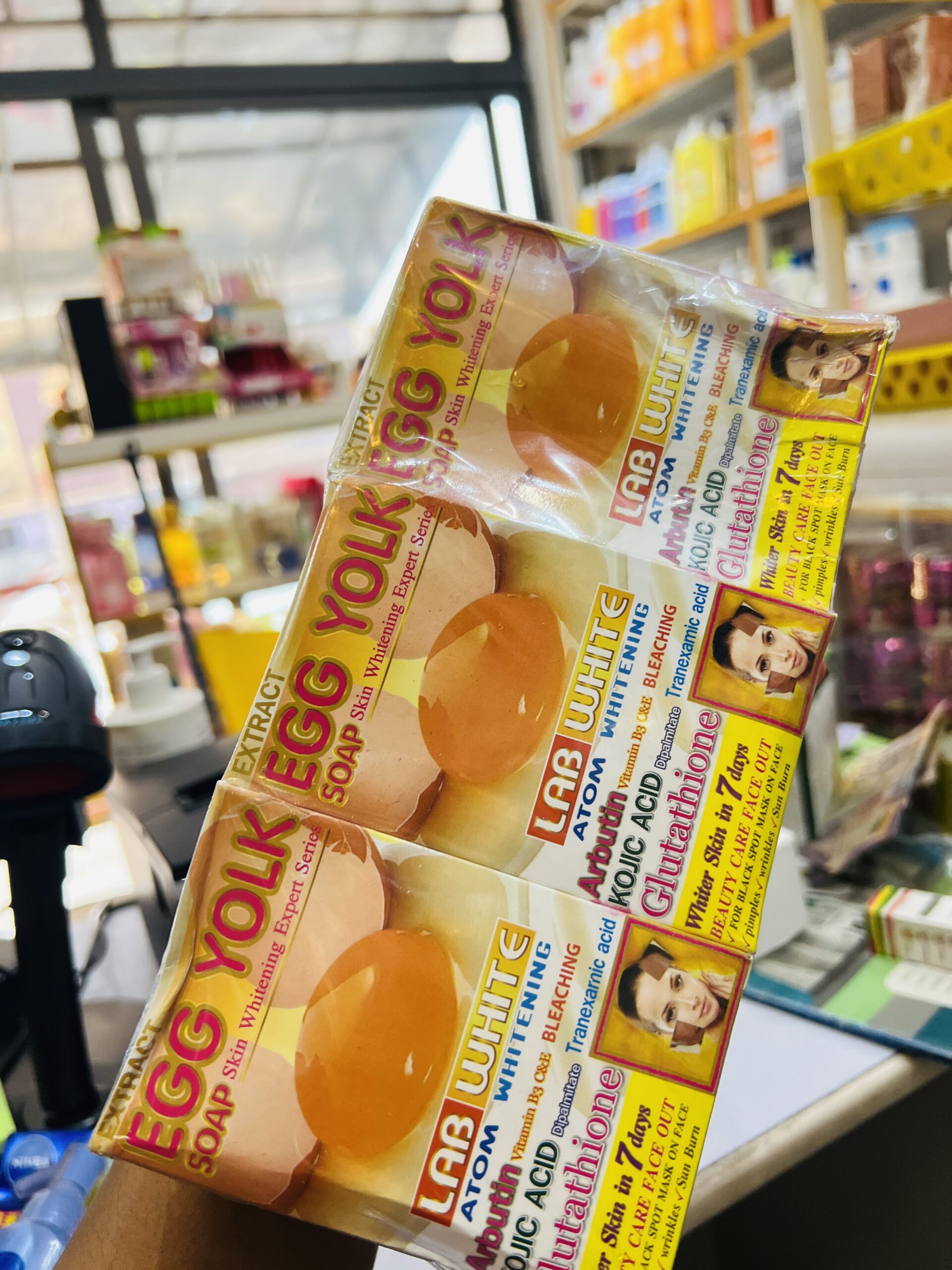 Lab white egg yolk soap