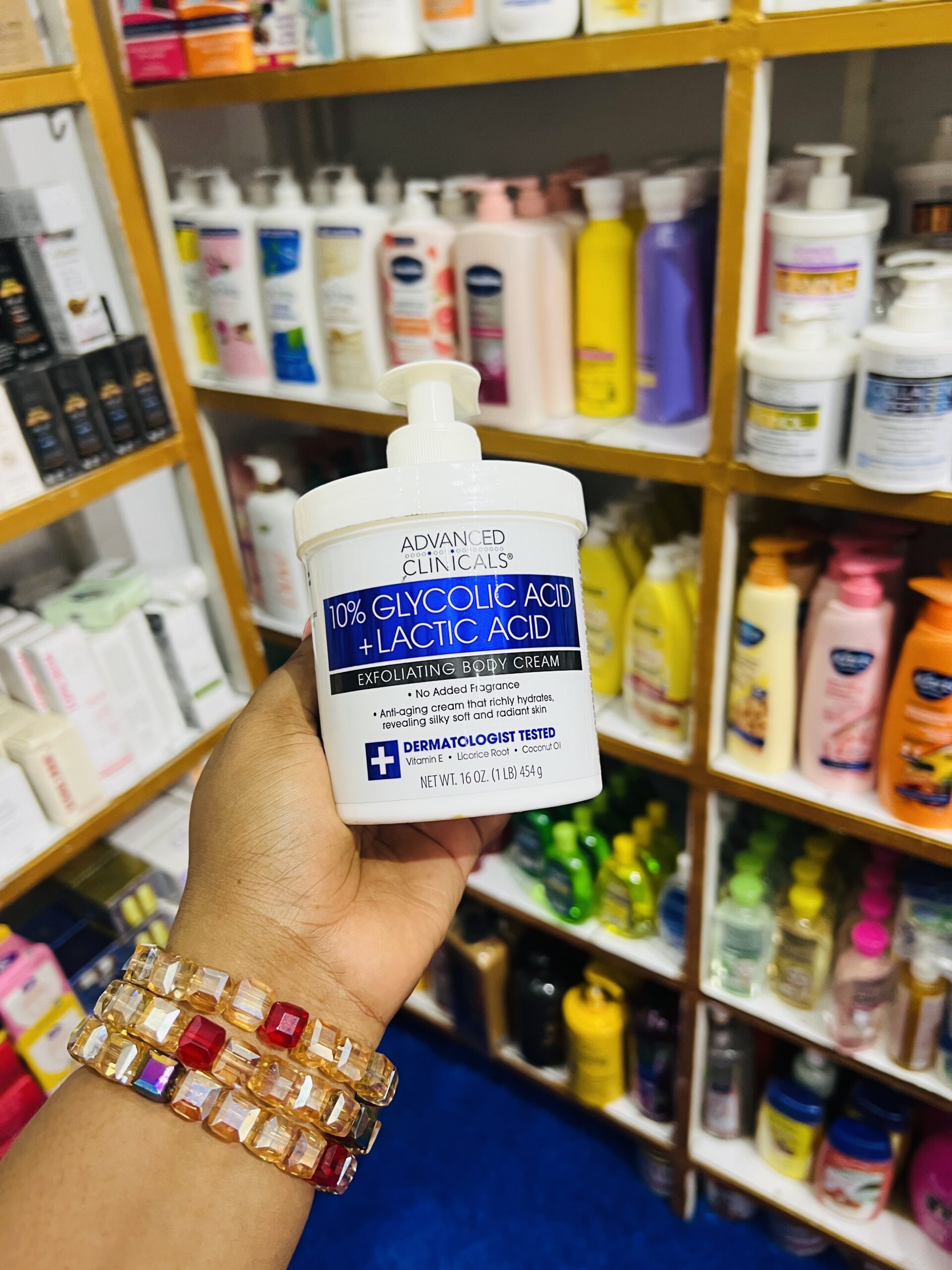 Advanced clinicals 10% glycolic + lactic body cream