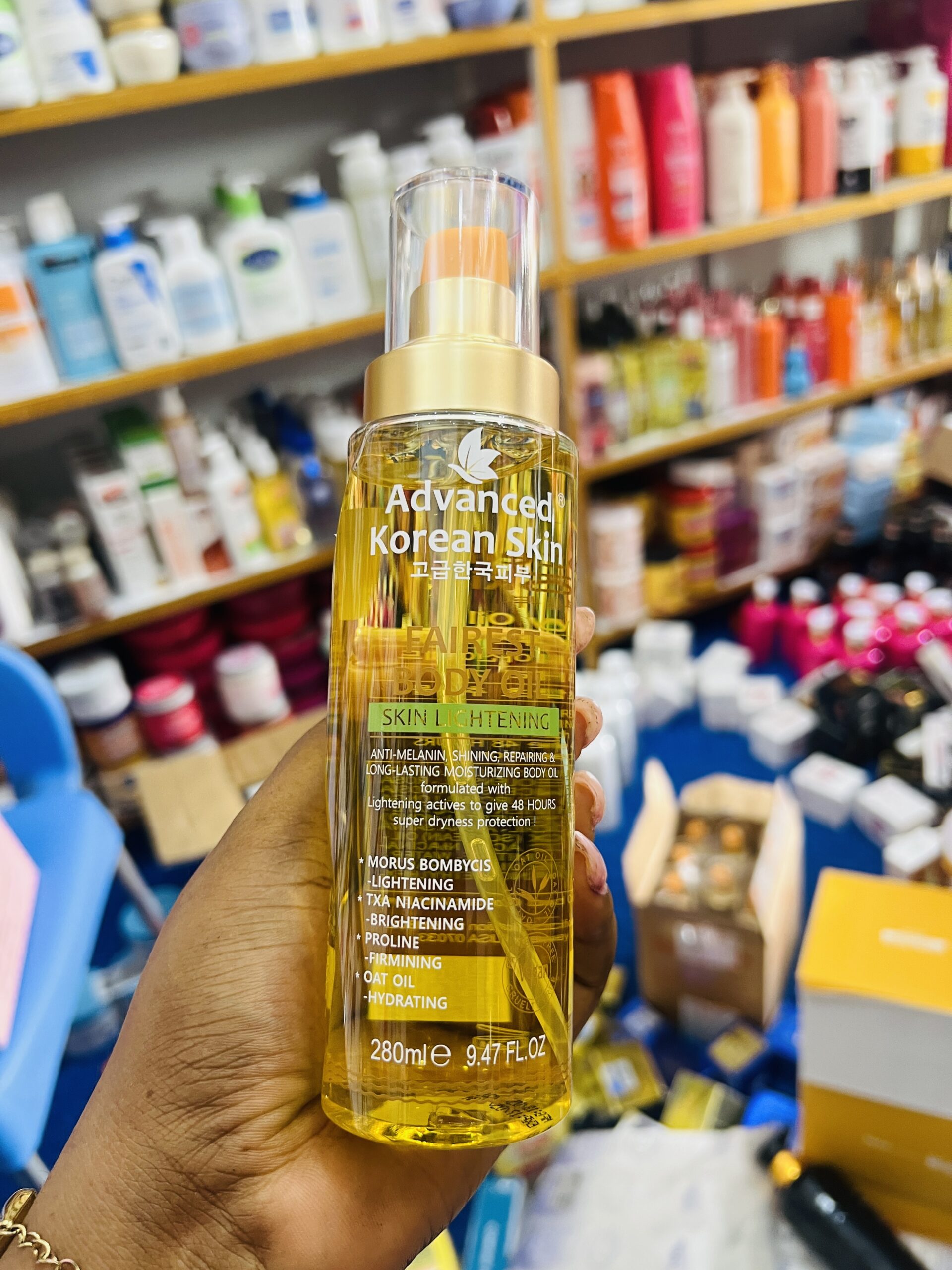 Advanced Korean skin fairness body oil